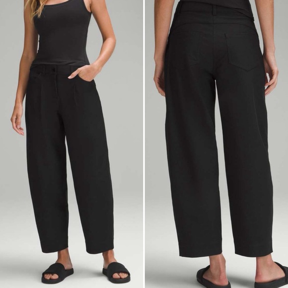 lululemon athletica Pants - City Sleek Barrel Leg Pants Trousers Light Utilitech Lululemon Black Size 26